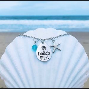 Beach Girl Silver Necklace, New!!